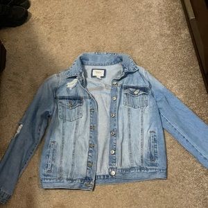 Forever 21 Distressed Jean Jacket